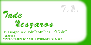 tade meszaros business card